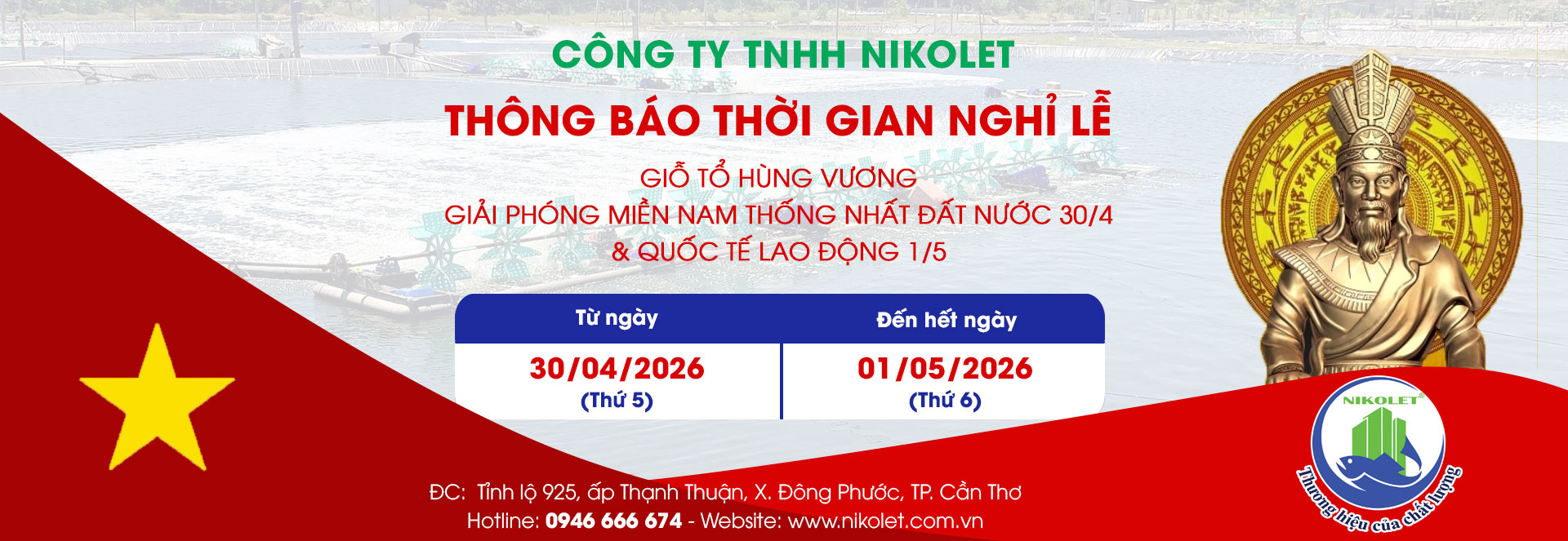 Lịch nghỉ lễ 30/4-1/5